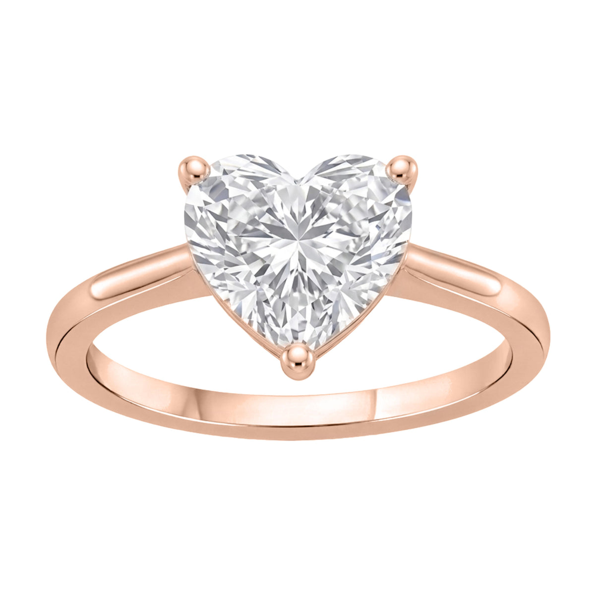 1-6 ctw Heart Solitaire Engagement Ring