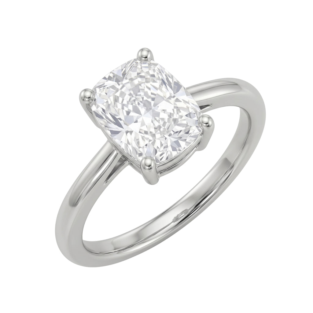1-6 ctw Long Cushion Solitaire Engagement Ring