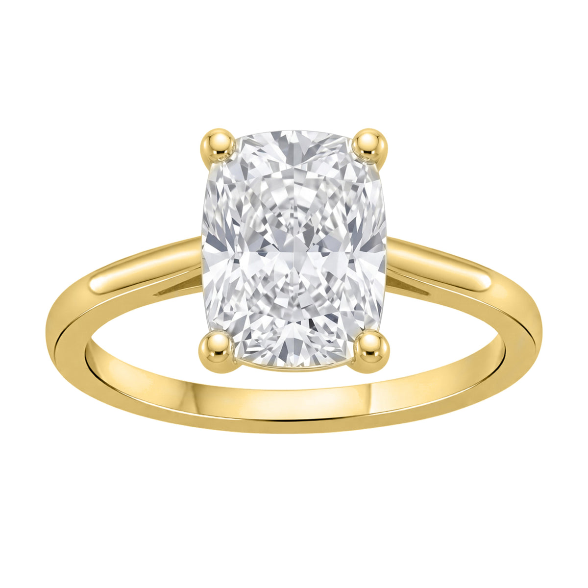 1-6 ctw Long Cushion Solitaire Engagement Ring