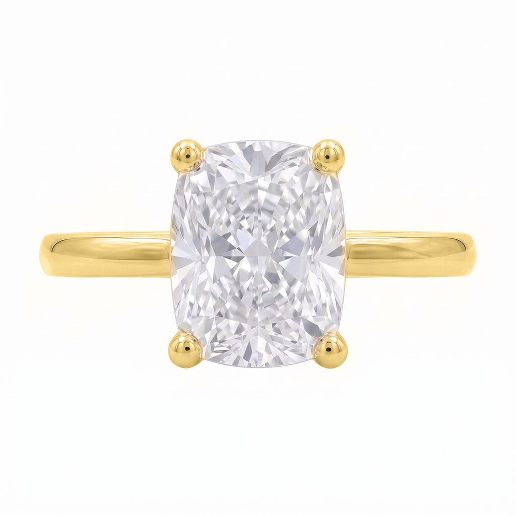 1-6 ctw Long Cushion Solitaire Engagement Ring