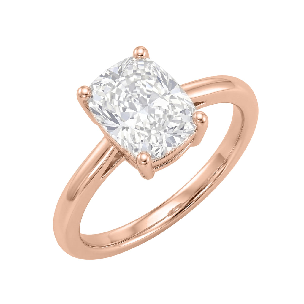 1-6 ctw Long Cushion Solitaire Engagement Ring