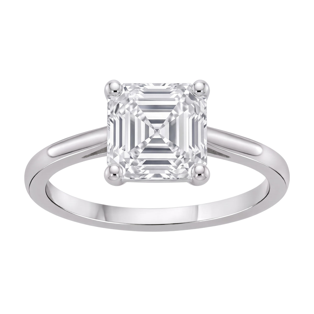 1-6 ctw Asscher Solitaire Engagement Ring