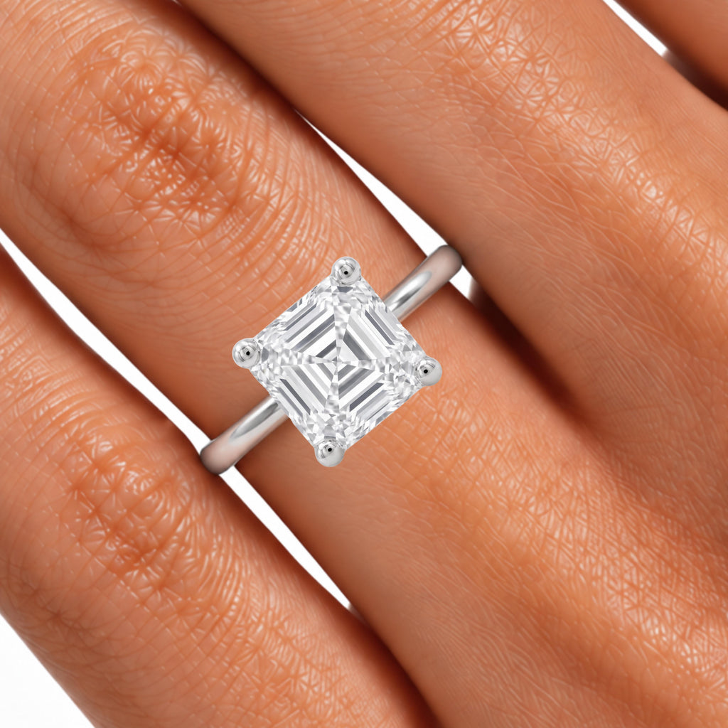 1-6 ctw Asscher Solitaire Engagement Ring