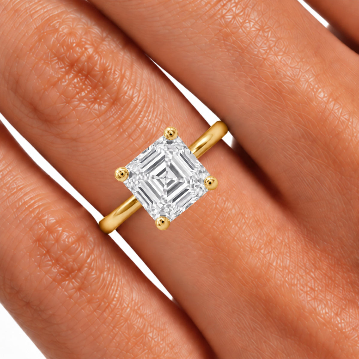 1-6 ctw Asscher Solitaire Engagement Ring