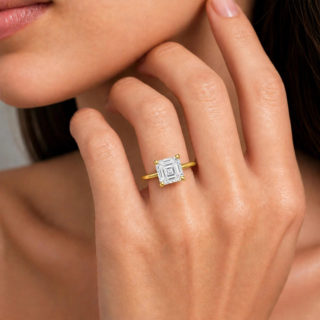 1-6 ctw Asscher Solitaire Engagement Ring