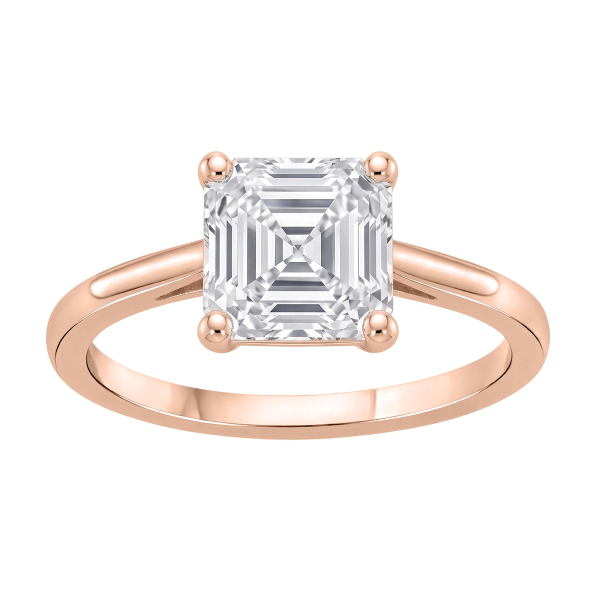 1-6 ctw Asscher Solitaire Engagement Ring