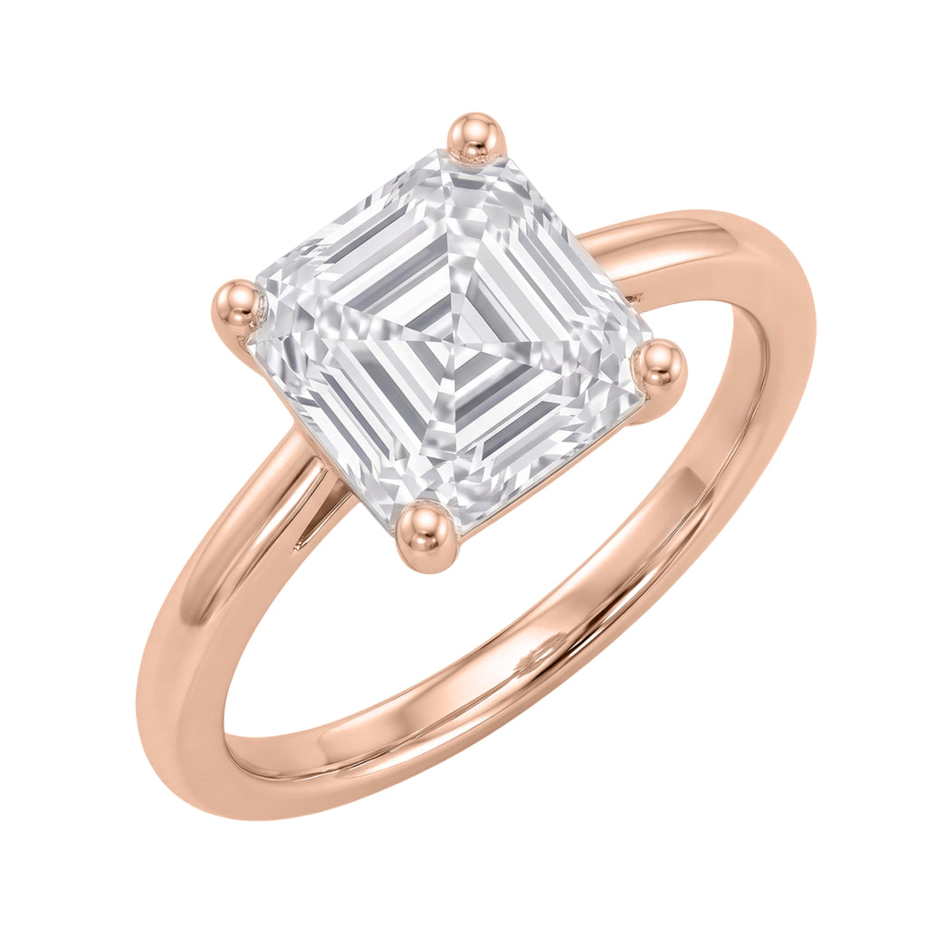 1-6 ctw Asscher Solitaire Engagement Ring