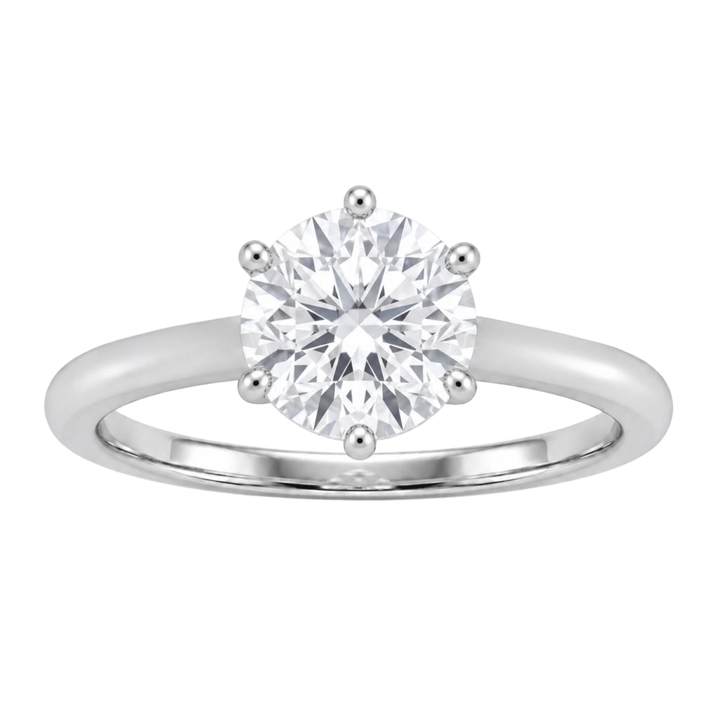 1-6 ctw Round 6 Prong Solitaire Engagement Ring