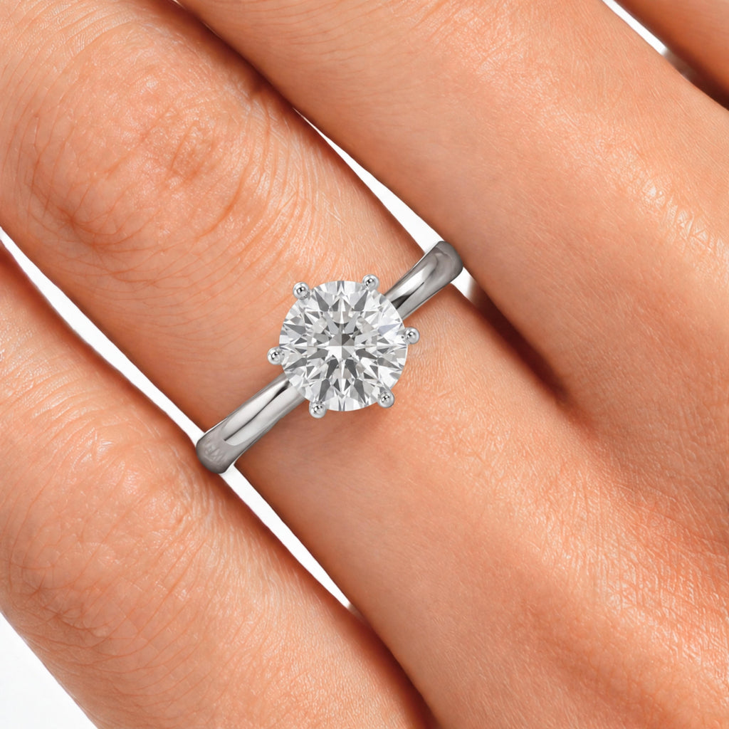 1-6 ctw Round 6 Prong Solitaire Engagement Ring