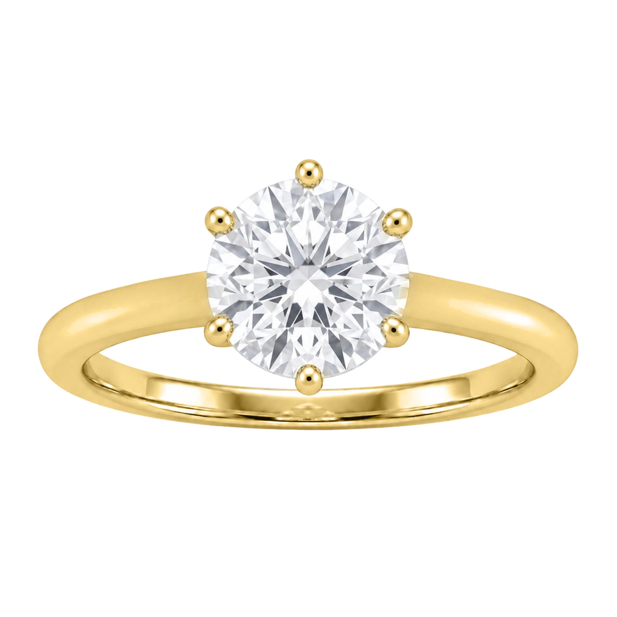 1-6 ctw Round 6 Prong Solitaire Engagement Ring