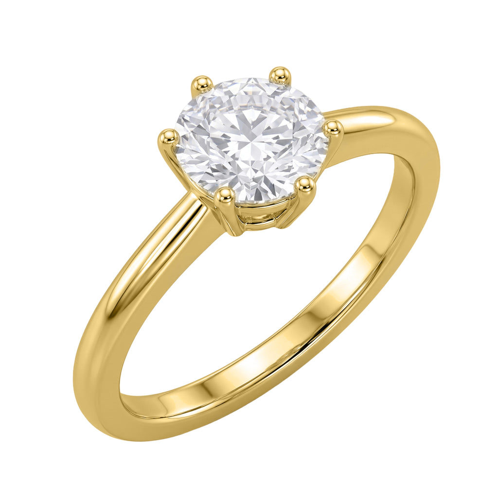 1-6 ctw Round 6 Prong Solitaire Engagement Ring