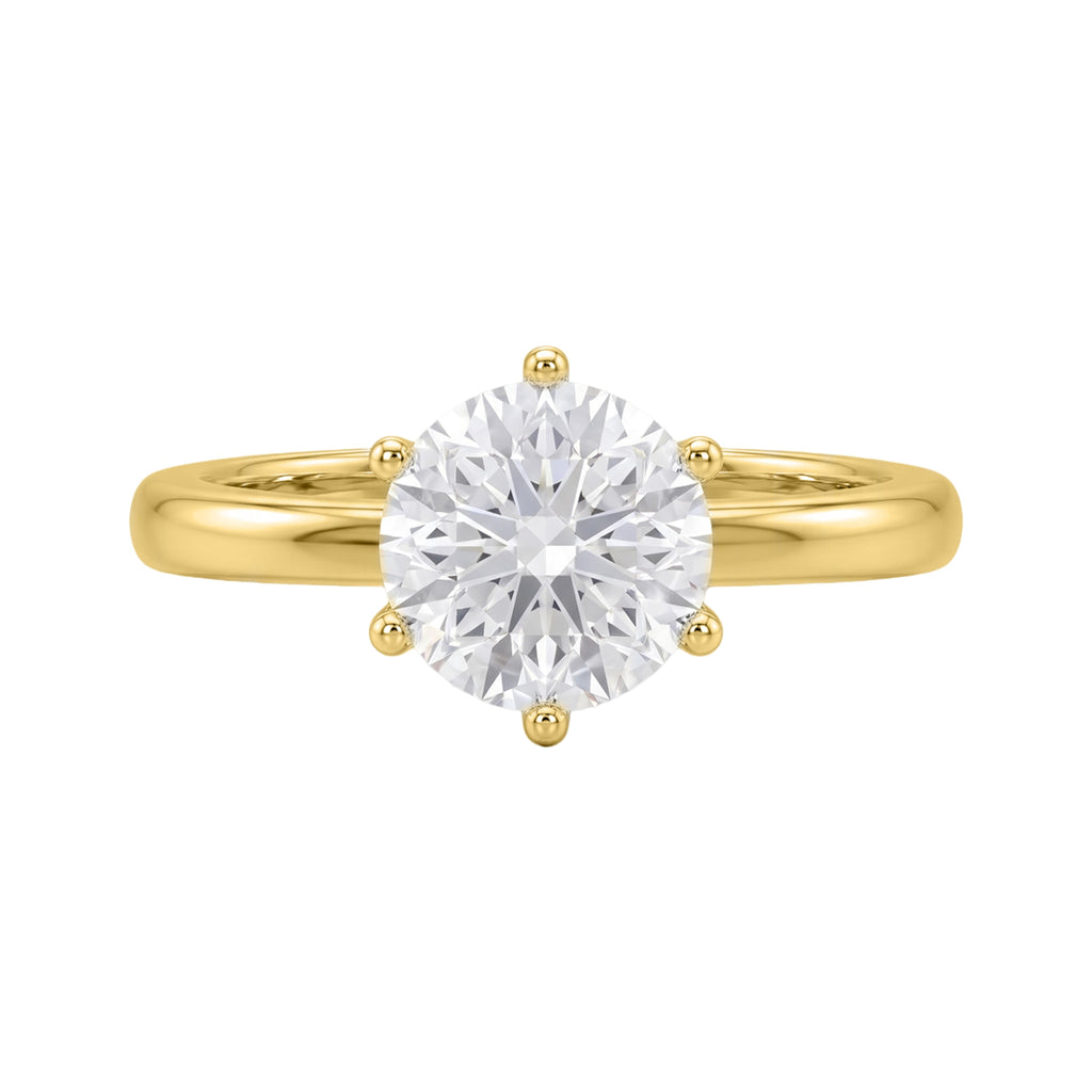 1-6 ctw Round 6 Prong Solitaire Engagement Ring