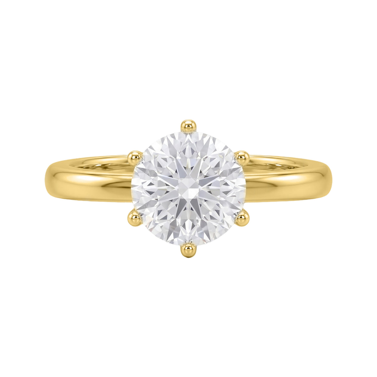 1-6 ctw Round 6 Prong Solitaire Engagement Ring