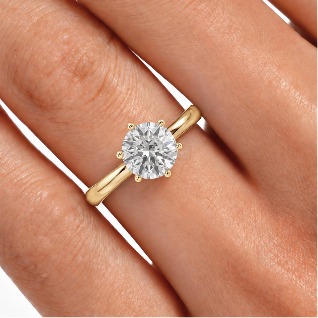 1-6 ctw Round 6 Prong Solitaire Engagement Ring