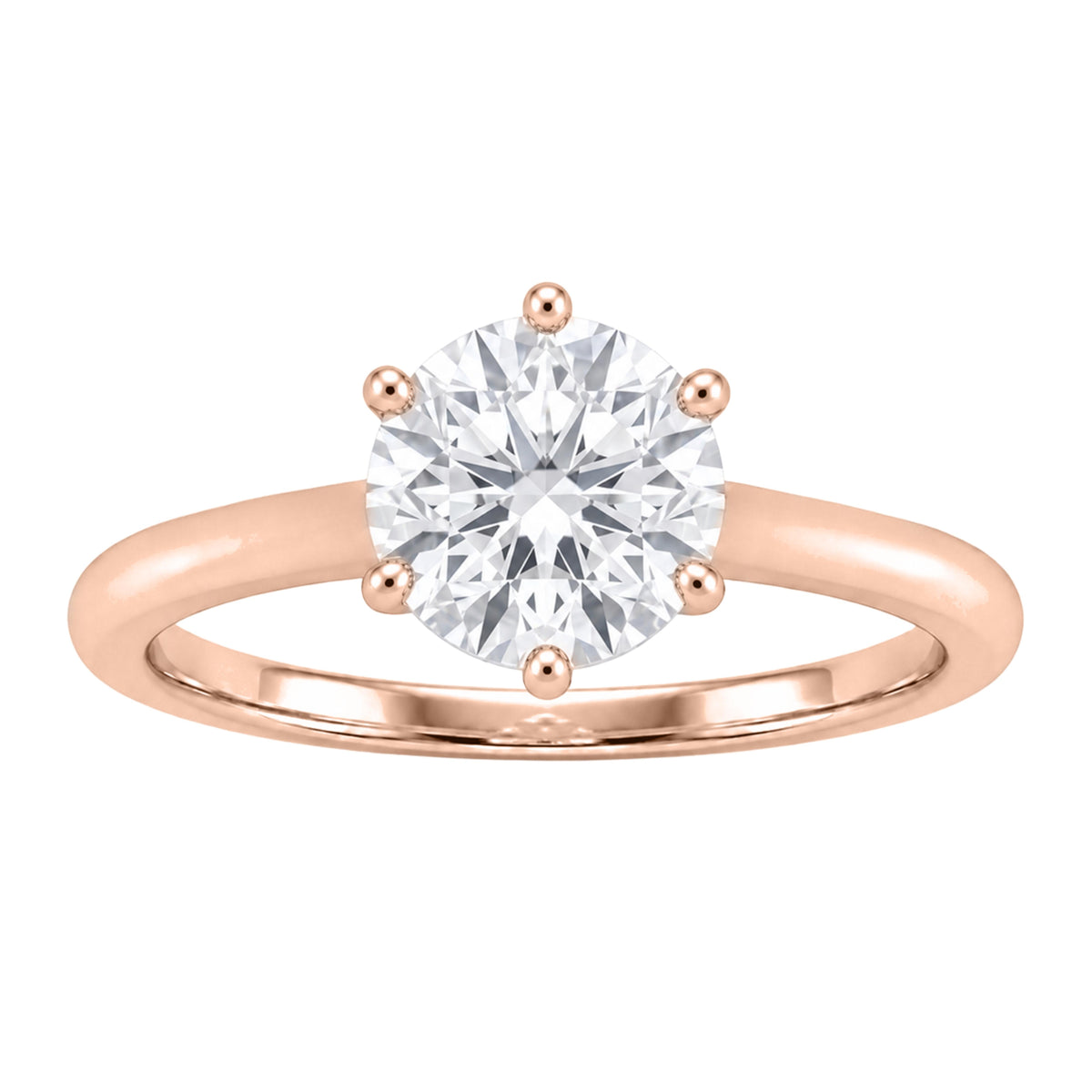 1-6 ctw Round 6 Prong Solitaire Engagement Ring