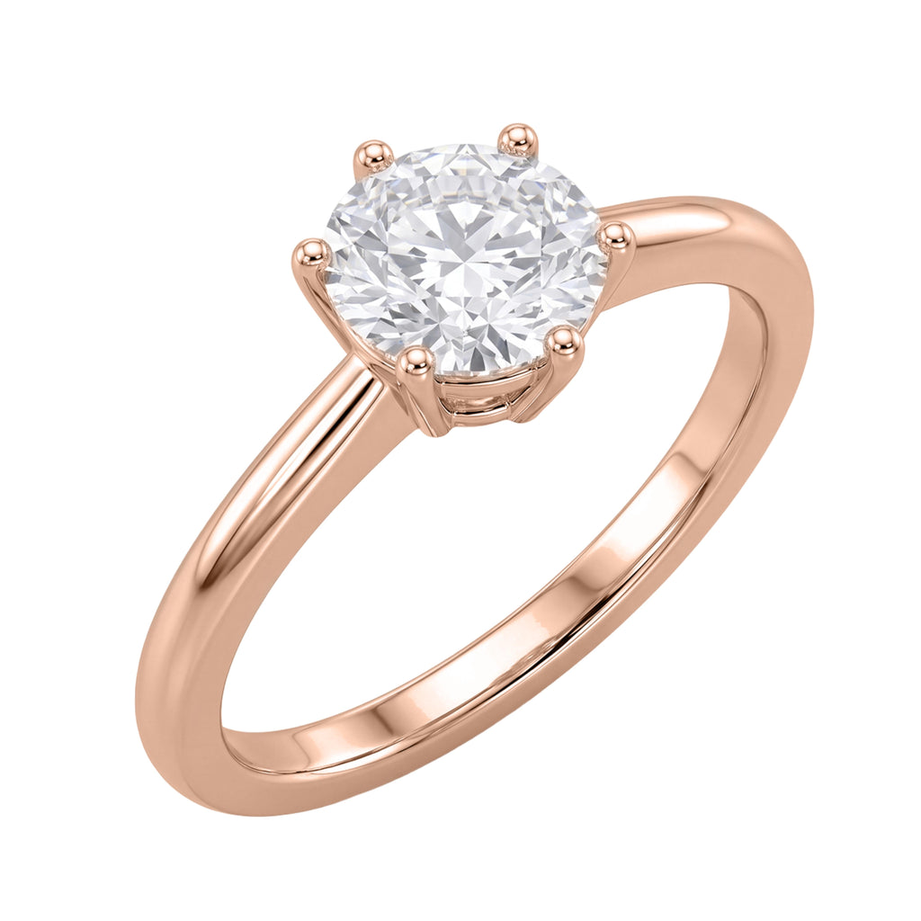 1-6 ctw Round 6 Prong Solitaire Engagement Ring