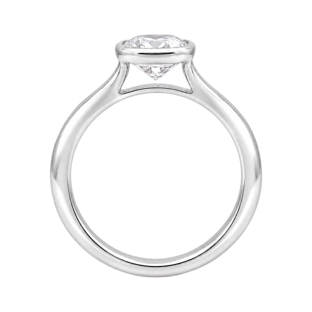 1-6 ctw Cushion Solitaire Bezel Engagement Ring