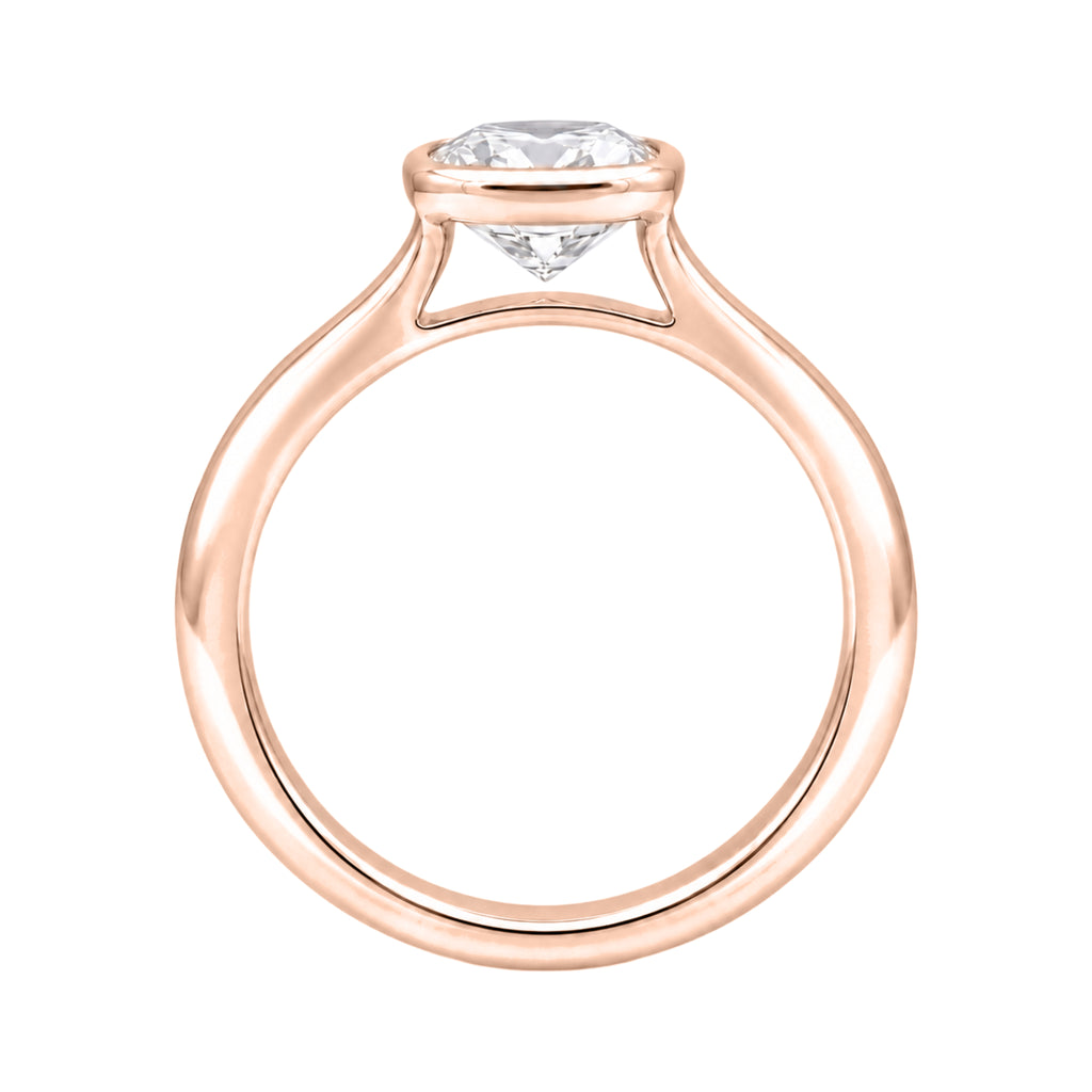 1-6 ctw Cushion Solitaire Bezel Engagement Ring