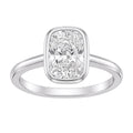 1-6 ctw Long Cushion Solitaire Bezel Engagement Ring