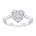 1-6 ctw Heart Solitaire Bezel Engagement Ring