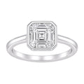 1-6 ctw Asscher Solitaire Bezel Engagement Ring