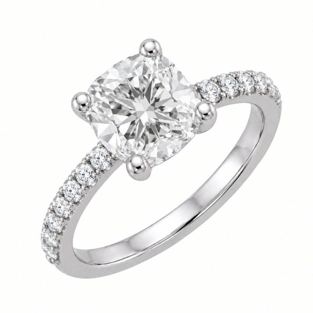 1-6 ctw Cushion Solitaire Wedding Ring