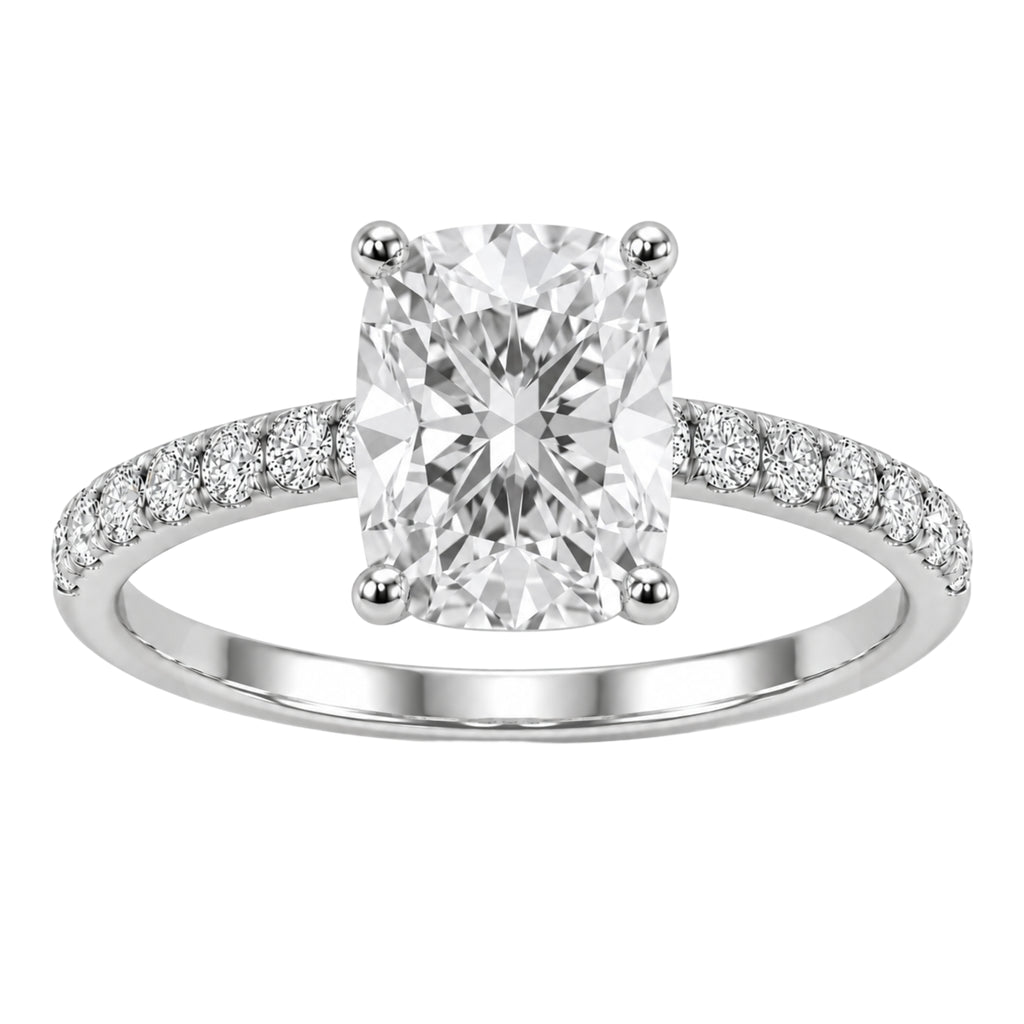 1-6 ctw Long Cushion Solitaire Wedding Ring