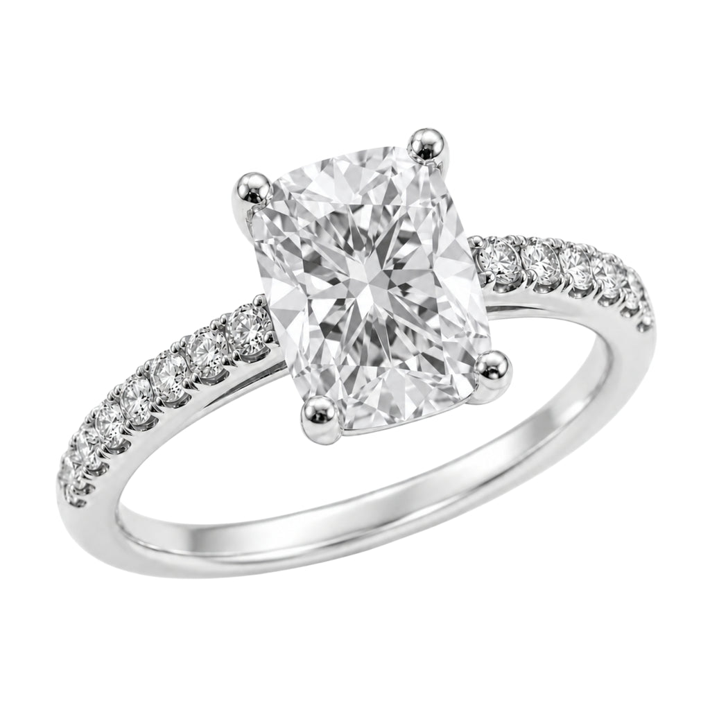 1-6 ctw Long Cushion Solitaire Wedding Ring