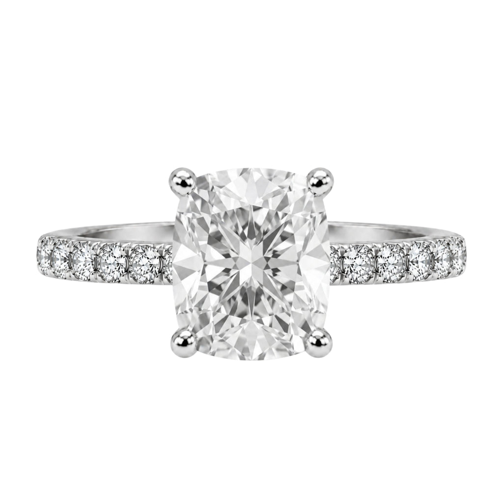 1-6 ctw Long Cushion Solitaire Wedding Ring