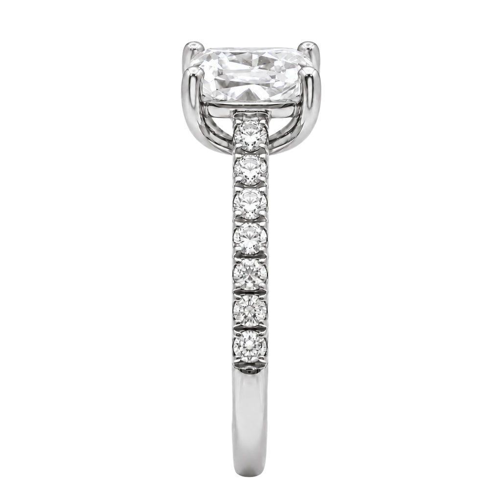 1-6 ctw Long Cushion Solitaire Wedding Ring