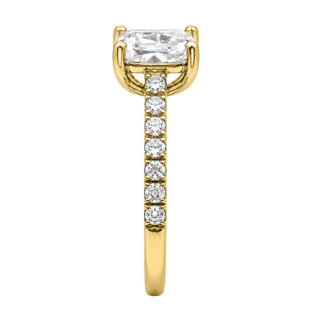 1-6 ctw Long Cushion Solitaire Wedding Ring