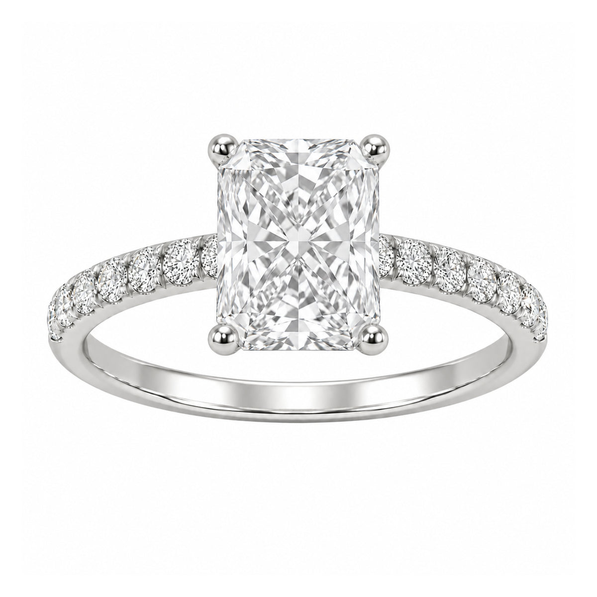 1-6 ctw Radiant Solitaire Wedding Ring