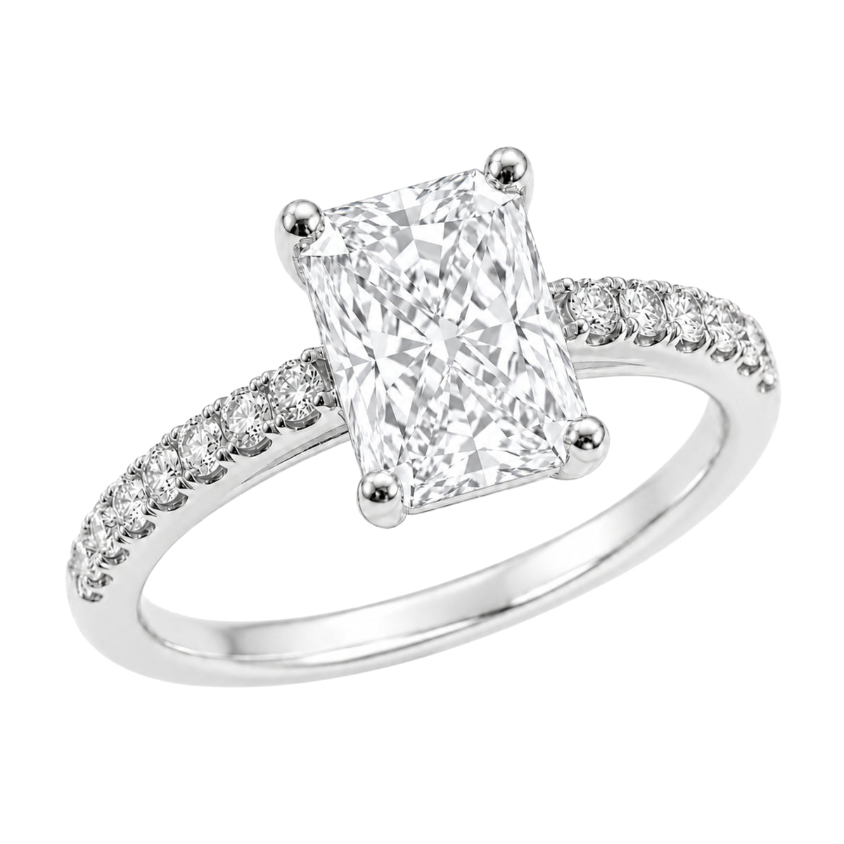 1-6 ctw Radiant Solitaire Wedding Ring