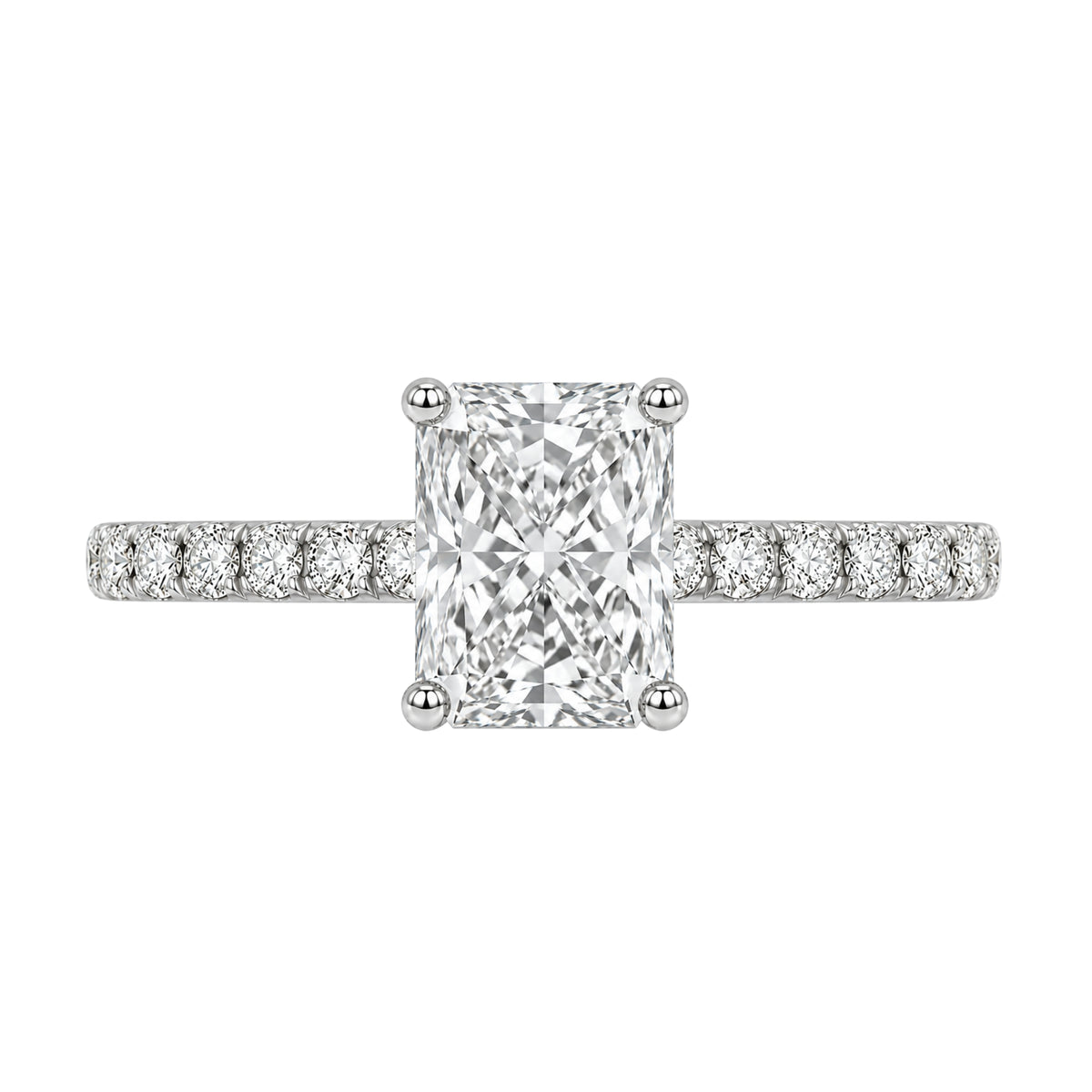 1-6 ctw Radiant Solitaire Wedding Ring