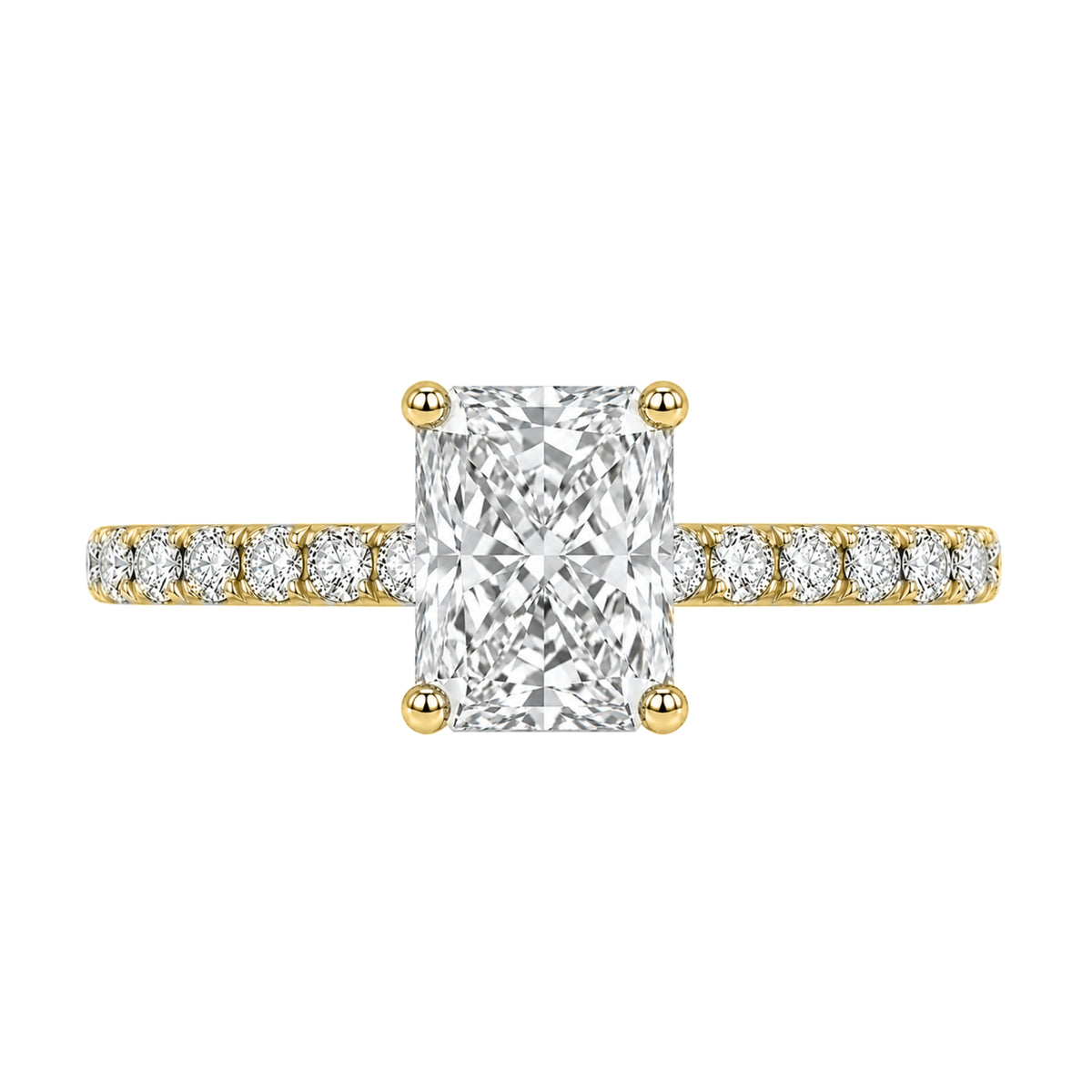 1-6 ctw Radiant Solitaire Wedding Ring