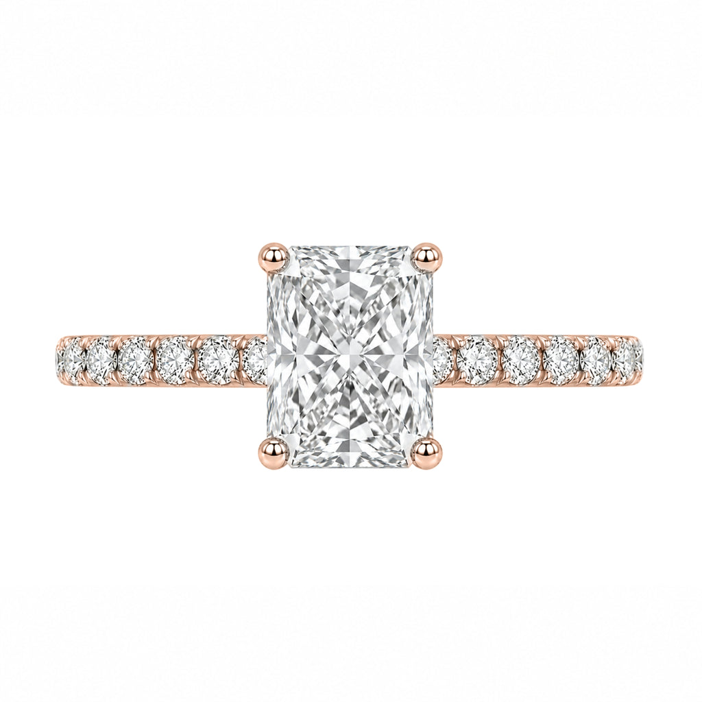 1-6 ctw Radiant Solitaire Wedding Ring