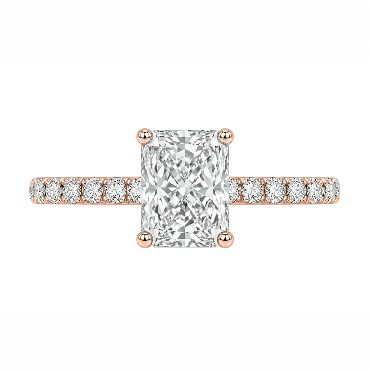 1-6 ctw Radiant Solitaire Wedding Ring