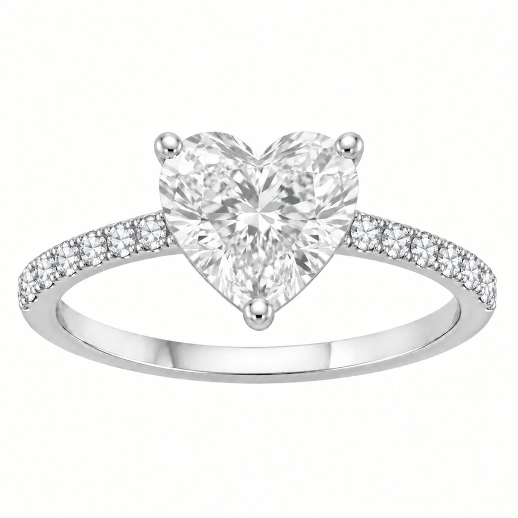 1-6 ctw Heart Solitaire Wedding Ring