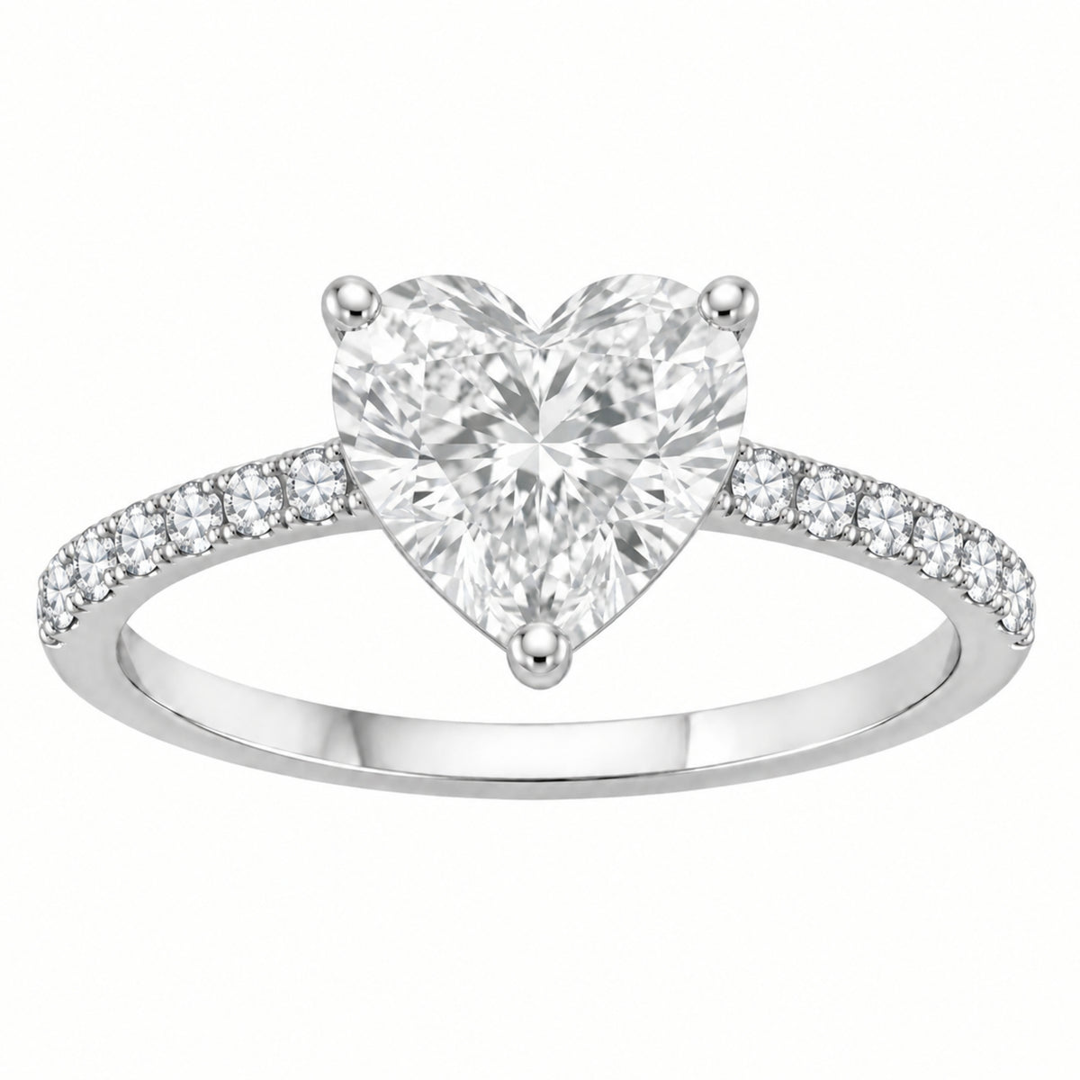 1-6 ctw Heart Solitaire Wedding Ring