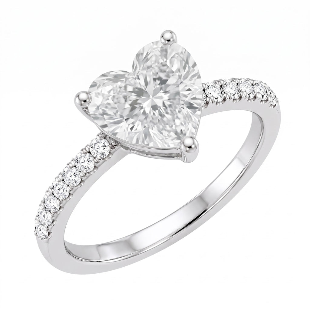 1-6 ctw Heart Solitaire Wedding Ring