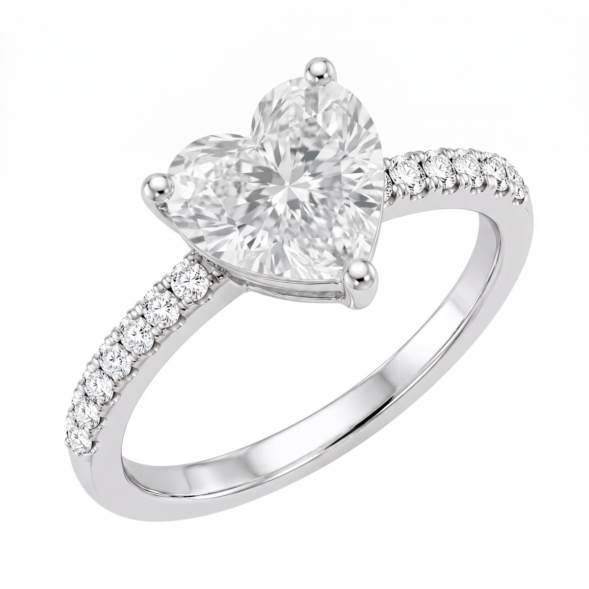 1-6 ctw Heart Solitaire Wedding Ring
