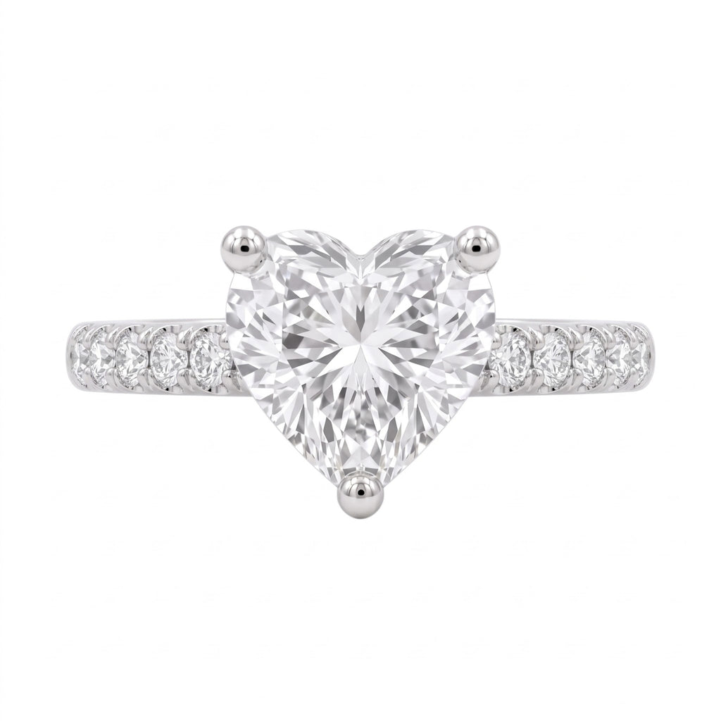 1-6 ctw Heart Solitaire Wedding Ring
