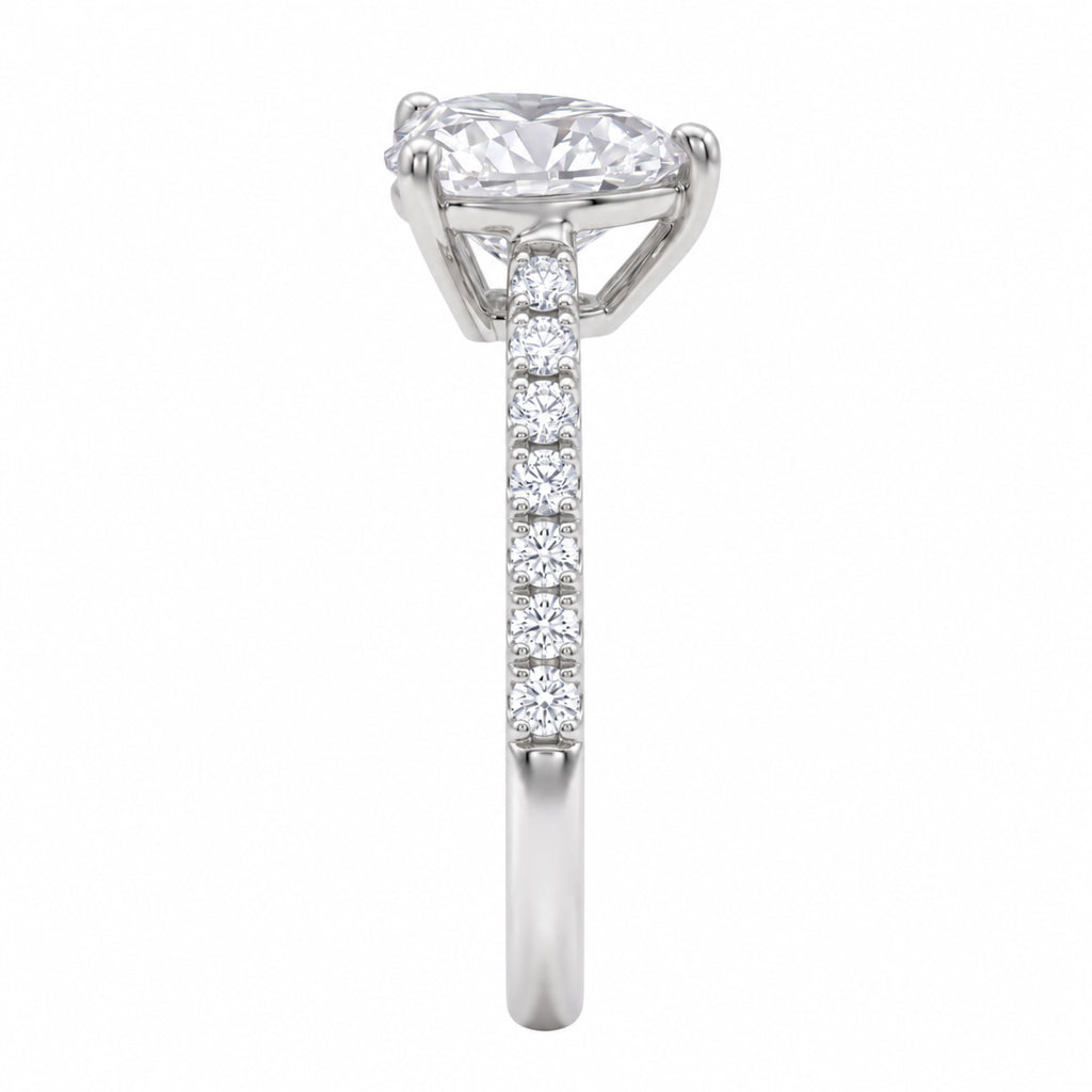 1-6 ctw Heart Solitaire Wedding Ring