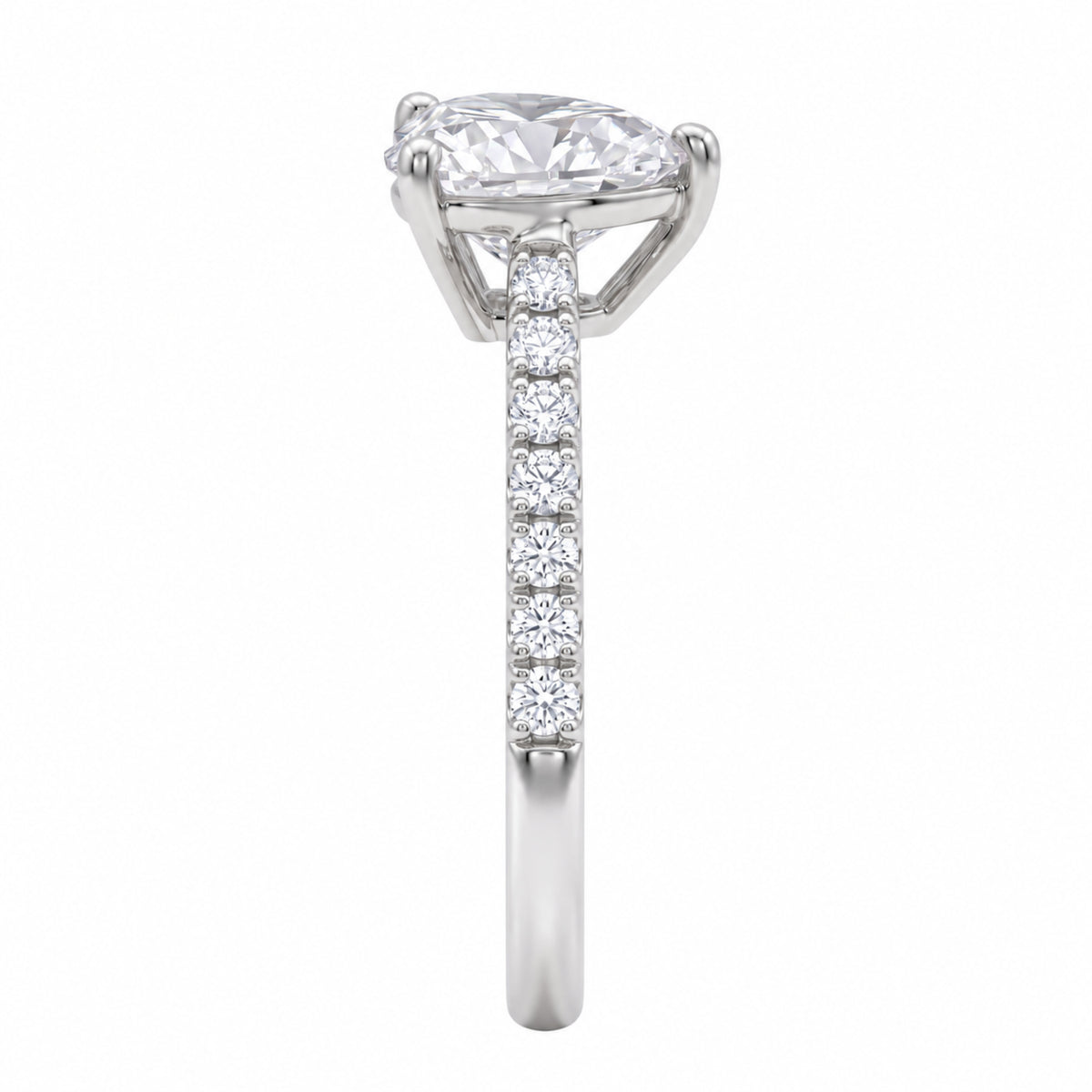 1-6 ctw Heart Solitaire Wedding Ring