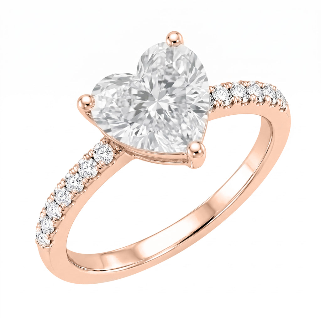 1-6 ctw Heart Solitaire Wedding Ring
