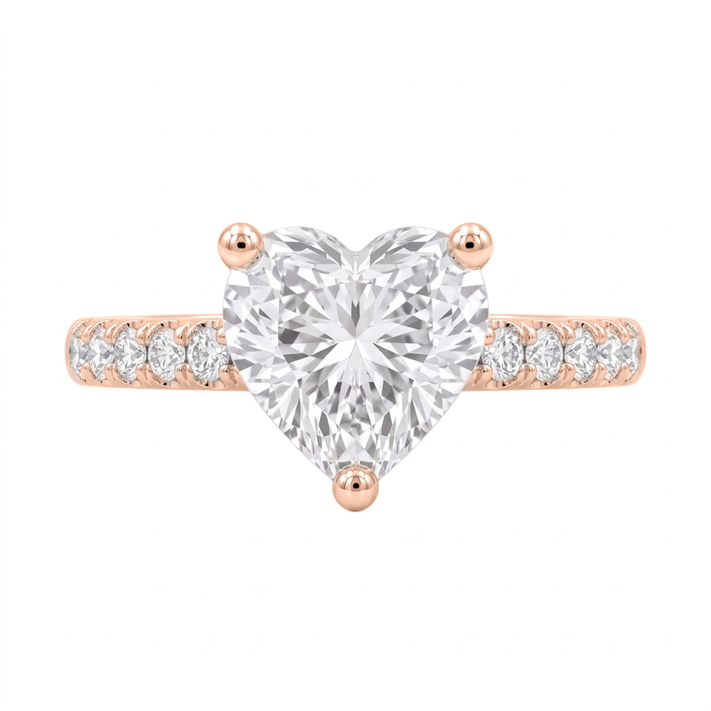1-6 ctw Heart Solitaire Wedding Ring