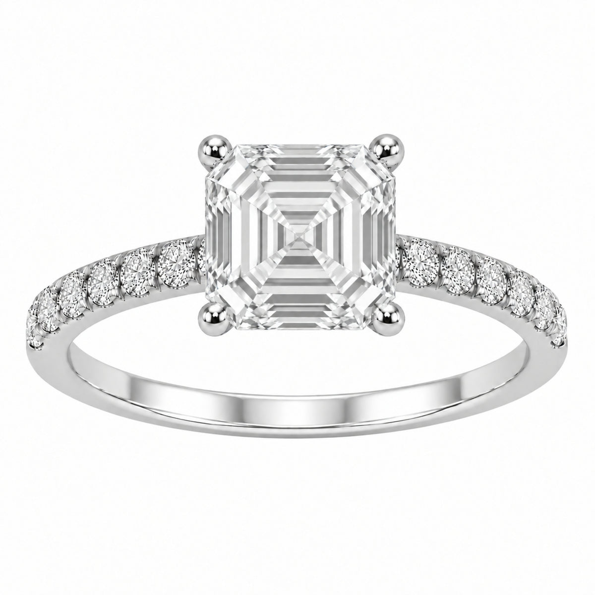 1-6 ctw Asscher Solitaire Wedding Ring