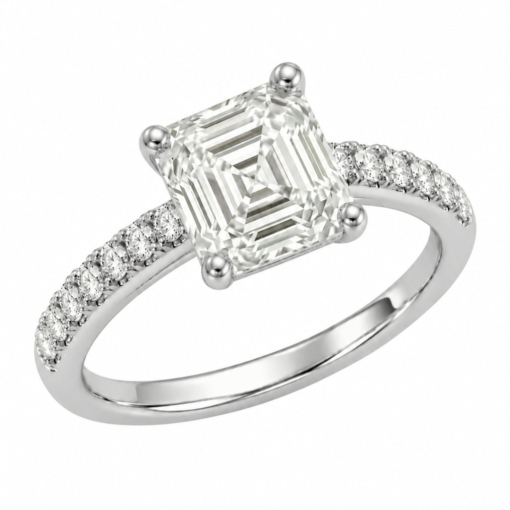 1-6 ctw Asscher Solitaire Wedding Ring
