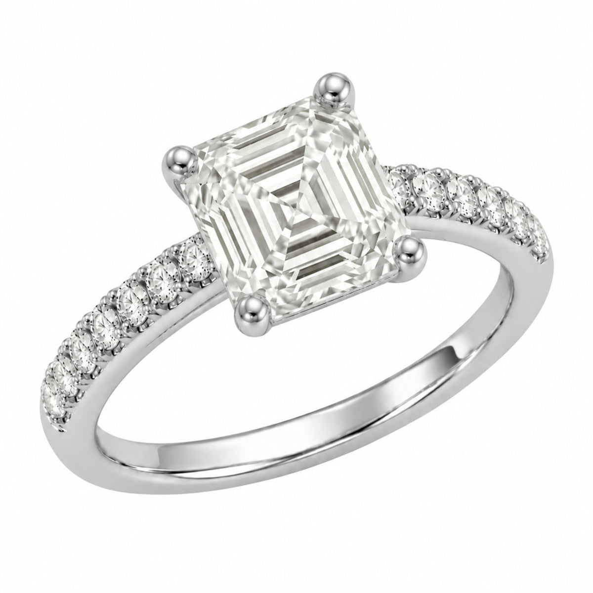 1-6 ctw Asscher Solitaire Wedding Ring