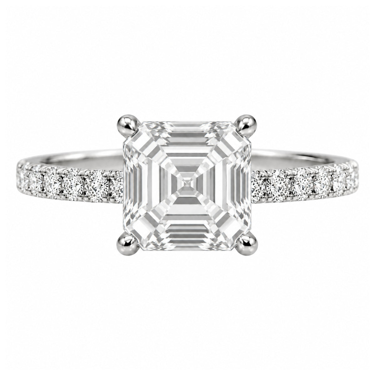 1-6 ctw Asscher Solitaire Wedding Ring